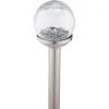 Discount 🎉 Outdoor Expressions Clear Crackle Ball 2.10 Lumens Stainless Steel Solar Path Light ✨