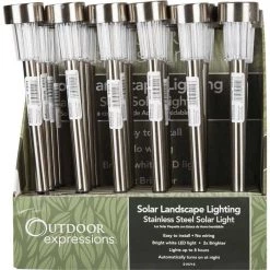 Best reviews of 😀 Outdoor Expressions Stainless Steel 2.10 Lumens Metal Mini Solar Path Light 🎉 -Outdoor Expressions shop ItemImage 519715 q5wb3i f65jl4 415jui