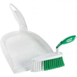 Promo 💯 Libman White Plastic Dust Pan & Brush Set ❤️
