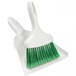 Discount ✔️ Libman 7 In. Poly Whisk Broom With Dust Pan, Green Bristles 🎉