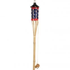 Deals ⭐ Outdoor Expressions 5 Ft. Natural Bamboo American Flag Patio Torch 🎁