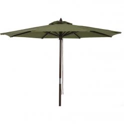 New 😍 Outdoor Expressions 7.5 Ft. Pulley Heather Green Market Patio Umbrella With Chrome Plated Hardware 🛒
