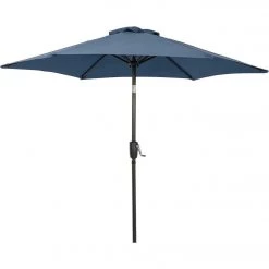 Deals ✔️ Outdoor Expressions 7.5 Ft. Aluminum Tilt/Crank Heather Blue Patio Umbrella ⭐