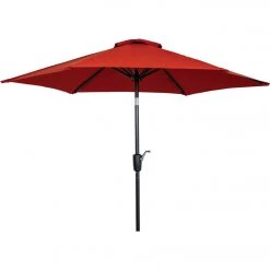 Best Pirce 💯 Outdoor Expressions 7.5 Ft. Aluminum Tilt/Crank Crimson Red Patio Umbrella 😍