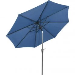 New 😍 Outdoor Expressions 9 Ft. Aluminum Tilt/Crank Heather Blue Patio Umbrella ⌛ -Outdoor Expressions shop ItemImage 800055 q5x65h d7v680 ax9hpo