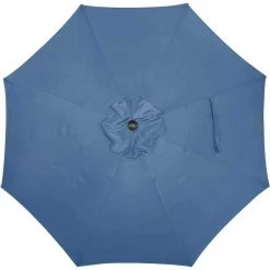 New 😍 Outdoor Expressions 9 Ft. Aluminum Tilt/Crank Heather Blue Patio Umbrella ⌛ -Outdoor Expressions shop ItemImage 800055 q5x65n 2o9d34 fjiepp