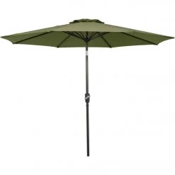 Cheapest ✔️ Outdoor Expressions 9 Ft. Aluminum Tilt/Crank Heather Green Patio Umbrella 🥰