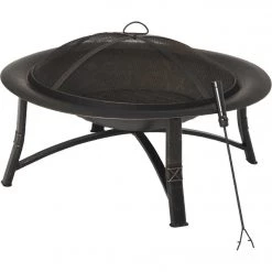 Wholesale ❤️ Outdoor Expressions 35 In. Antique Bronze Round Steel Fire Pit 🧨