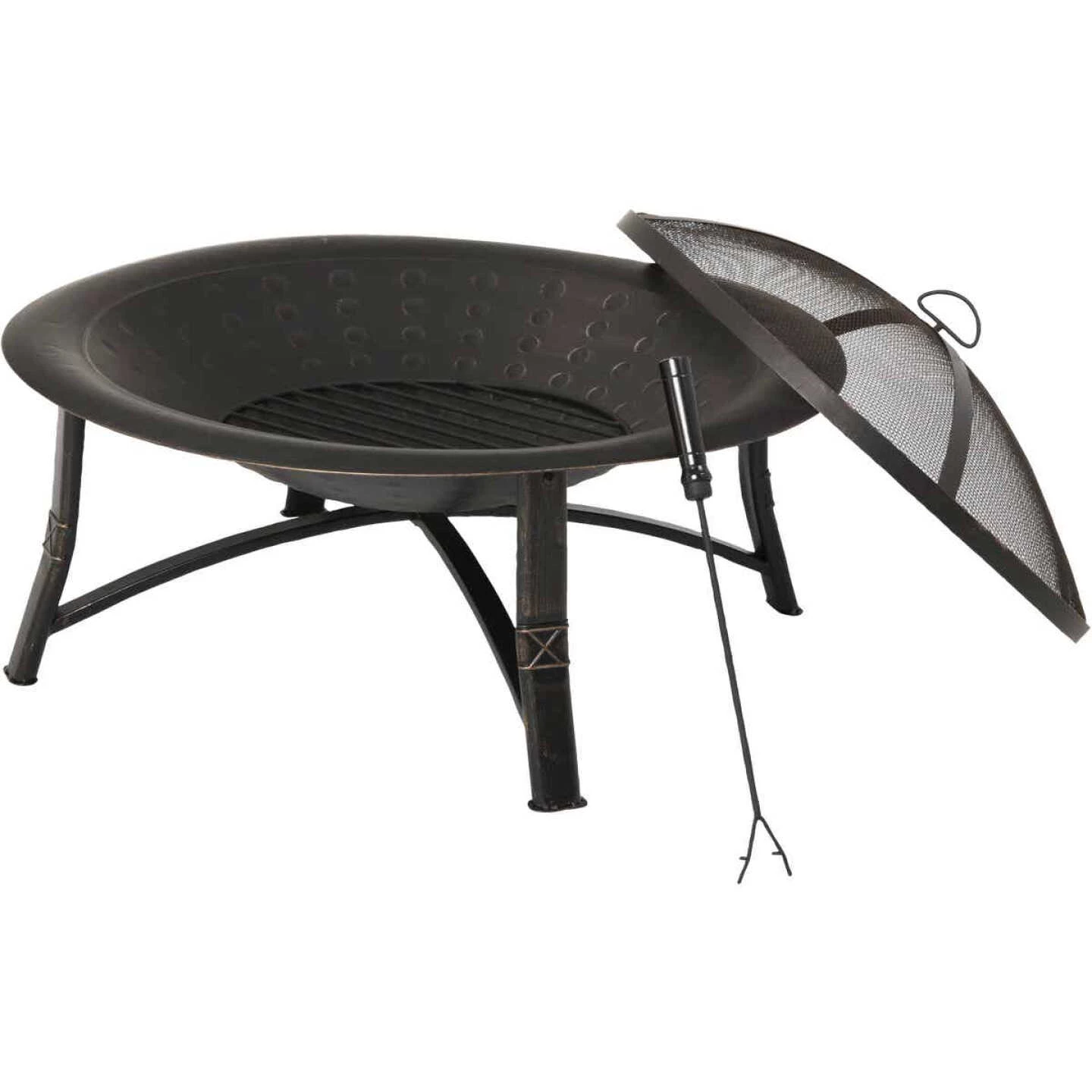 Wholesale ❤️ Outdoor Expressions 35 In. Antique Bronze Round Steel Fire Pit 🧨 3 Wholesale ❤️ Outdoor Expressions 35 In. Antique Bronze Round Steel Fire Pit 🧨 - Image 3