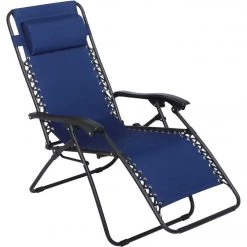 Brand new 🎉 Outdoor Expressions Zero Gravity Relaxer Blue Convertible Lounge Chair 🧨