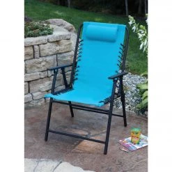 Deals 🥰 Outdoor Expressions Blue Polyester Bungee Folding Chair 😀 -Outdoor Expressions shop ItemImage 800955 q5x7nn dveufc clflmh