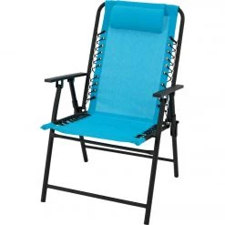 Deals 🥰 Outdoor Expressions Blue Polyester Bungee Folding Chair 😀 -Outdoor Expressions shop ItemImage 800955 q5x7no bqi5l4 8a9htn