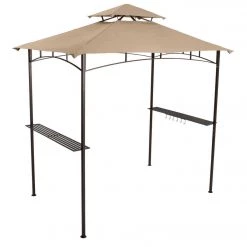 Best reviews of 🎁 Outdoor Expressions 7.8 Ft. X 8 Ft. Black & Gray Steel Grill Gazebo 🎁