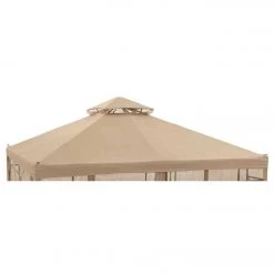 Discount 🎁 Outdoor Expressions 10 Ft. X 10 Ft. Tan Polyester Replacement Gazebo Canopy ⭐