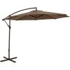 New ❤️ Outdoor Expressions 10 Ft. Round Steel Offset Brown Patio Umbrella 👏