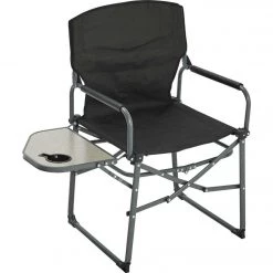 Promo 🥰 Outdoor Expressions Black Polyester Director Camp Folding Chair With Side Table 👏