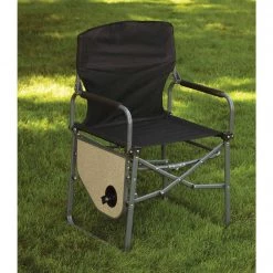 Promo 🥰 Outdoor Expressions Black Polyester Director Camp Folding Chair With Side Table 👏 -Outdoor Expressions shop ItemImage 801517 q5x93c bbv6wo 96l6pd