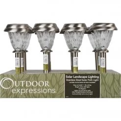 Flash Sale ⌛ Outdoor Expressions Stainless Steel 3 Lumens Solar Path Light ✔️ -Outdoor Expressions shop ItemImage 801544 q5x96e e6cuu8 2ujcc