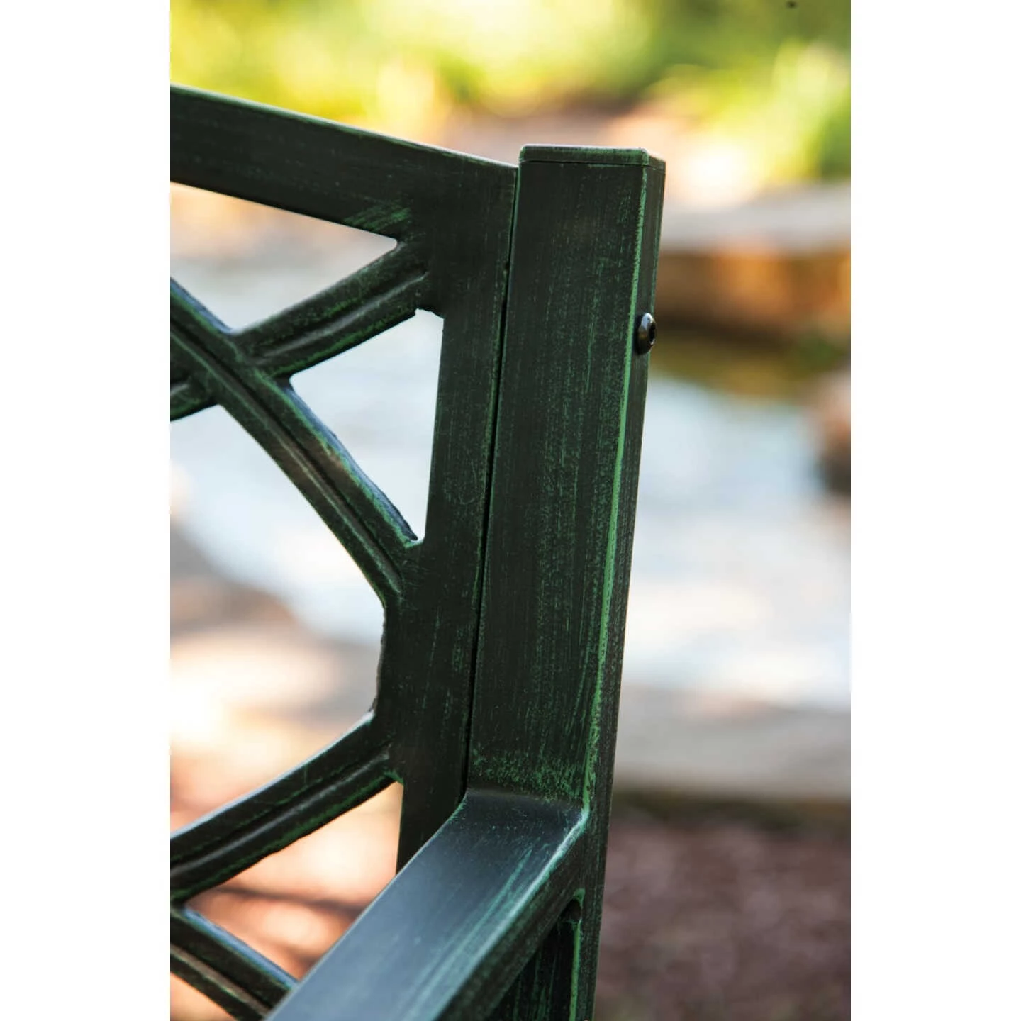 Best Pirce 🎁 Outdoor Expressions 50.5 In. L. Green Finished Steel Scroll Bench ✨ 5 Best Pirce 🎁 Outdoor Expressions 50.5 In. L. Green Finished Steel Scroll Bench ✨ - Image 5