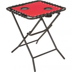 Flash Sale 🛒 Outdoor Expressions Red 18 In. Square Steel Folding Side Table ⭐