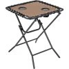 Best Sale 🧨 Outdoor Expressions Tan 18 In. Square Steel Folding Side Table 💯