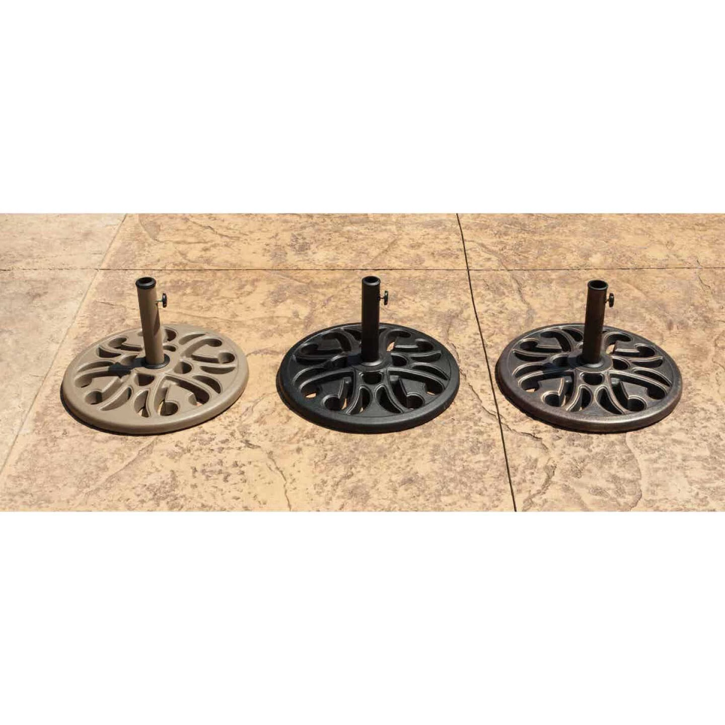 Promo ๐ฅ Outdoor Expressions 20 In. Round Tan Polyresin Umbrella Base ๐งจ 2 Promo ๐ฅ Outdoor Expressions 20 In. Round Tan Polyresin Umbrella Base ๐งจ - Image 2