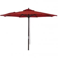 Brand new 🔥 Outdoor Expressions 7.5 Ft. Pulley Crimson Red Market Patio Umbrella With Chrome Plated Hardware 🌟