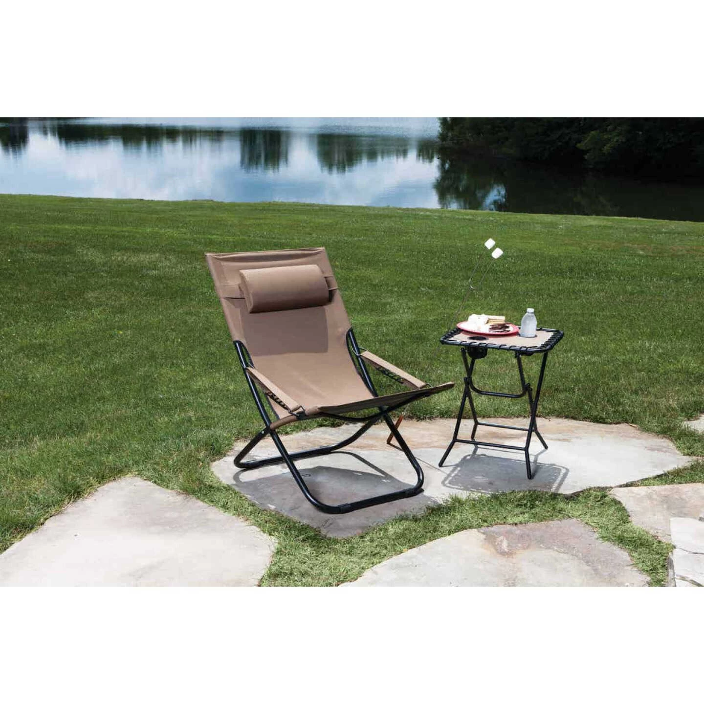 Cheap ๐งจ Outdoor Expressions Folding Tan Hammock Chair With Headrest ๐ 3 Cheap ๐งจ Outdoor Expressions Folding Tan Hammock Chair With Headrest ๐ - Image 3