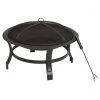 Best Pirce 🌟 Outdoor Expressions 30 In. Antique Bronze Round Steel Fire Pit 👏