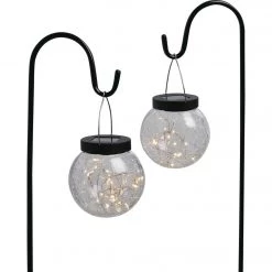 Brand new ✨ Outdoor Expressions Hanging Glass Globe 30 In. H. Solar Stake Light (2-Pack) 👍