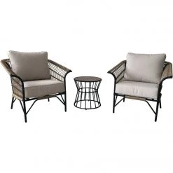 Best Pirce 😉 Outdoor Expressions Brentwood 3-Piece Wicker Chat Set 🎉