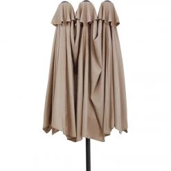 Wholesale 😍 Outdoor Expressions Steel Crank Tan Double Patio Umbrella ⌛ -Outdoor Expressions shop ItemImage 809090 qg377y 5kyre0 bza2ct