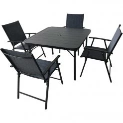 Outlet ✨ Outdoor Expressions Fairview 5-Piece Foldable Dining Set 😀