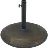 Coupon 😉 Outdoor Expressions 17 In. Round Bronze Concrete Umbrella Base 🥰
