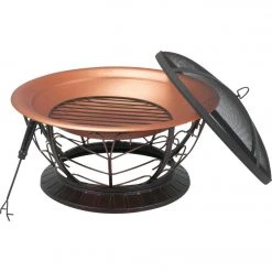 Buy 🧨 Outdoor Expressions 30 In. Coppertone Round Steel Fire Pit 👍 -Outdoor Expressions shop ItemImage 816601 q5xcax 3qrj3c c29lom