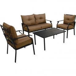 Discount ⭐ Outdoor Expressions Azure Brown Chat Set (4-Piece) 🛒