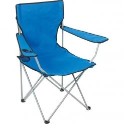 Cheapest 💯 Outdoor Expressions Blue Polyester Folding Chair 🎉