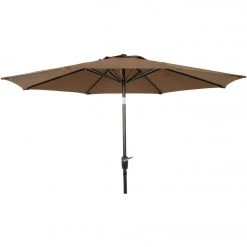 Coupon ❤️ Outdoor Expressions 9 Ft. Aluminum Tilt/Crank Brown Patio Umbrella ❤️