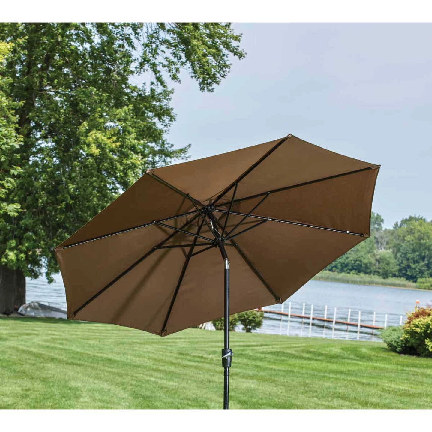 Coupon ❤️ Outdoor Expressions 9 Ft. Aluminum Tilt/Crank Brown Patio Umbrella ❤️ 3 Coupon ❤️ Outdoor Expressions 9 Ft. Aluminum Tilt/Crank Brown Patio Umbrella ❤️ - Image 3