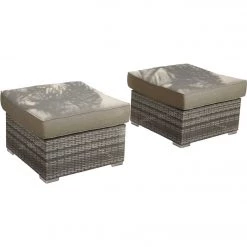 Budget 🔥 Outdoor Expressions Juni Ottoman (Set Of 2) 🧨