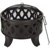 Promo 👍 Outdoor Expressions 26 In. Antique Bronze Deep Bowl Steel Firepit ⌛