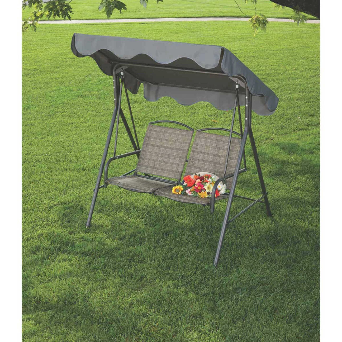 Best Sale 🔔 Outdoor Expressions 2-Person 61.41 In. W. X 64.96 In. H. X 47.24 In. D. Brown Patio Swing 👏 2 Best Sale 🔔 Outdoor Expressions 2-Person 61.41 In. W. X 64.96 In. H. X 47.24 In. D. Brown Patio Swing 👏 - Image 2