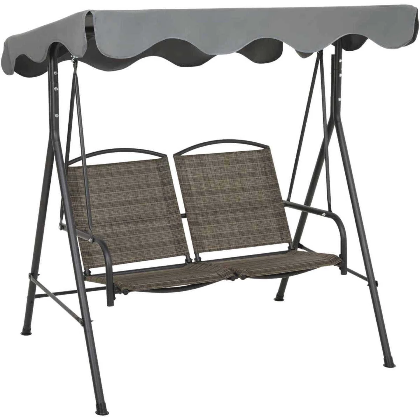 Best Sale 🔔 Outdoor Expressions 2-Person 61.41 In. W. X 64.96 In. H. X 47.24 In. D. Brown Patio Swing 👏 6 Best Sale 🔔 Outdoor Expressions 2-Person 61.41 In. W. X 64.96 In. H. X 47.24 In. D. Brown Patio Swing 👏 - Image 6