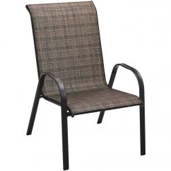 Cheapest 🧨 Outdoor Expressions Windsor Collection Black Steel Sling Oversized Stacking Chair ✔️