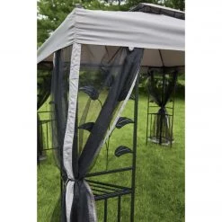 Discount 🔥 Outdoor Expressions 10 Ft. X 10 Ft. Gray & Black Steel Gazebo With Sides 🔥 -Outdoor Expressions shop ItemImage 830735 b33bqfhx34fn3jq5h56tv56q