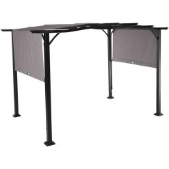 Discount 🔔 Outdoor Expressions 8.8 Ft. W. X 7.5 Ft. H. X 11.5 Ft. L. Black Steel Pergola ✔️ -Outdoor Expressions shop ItemImage 831366 cgq5jc3969m44q7bps9fhb