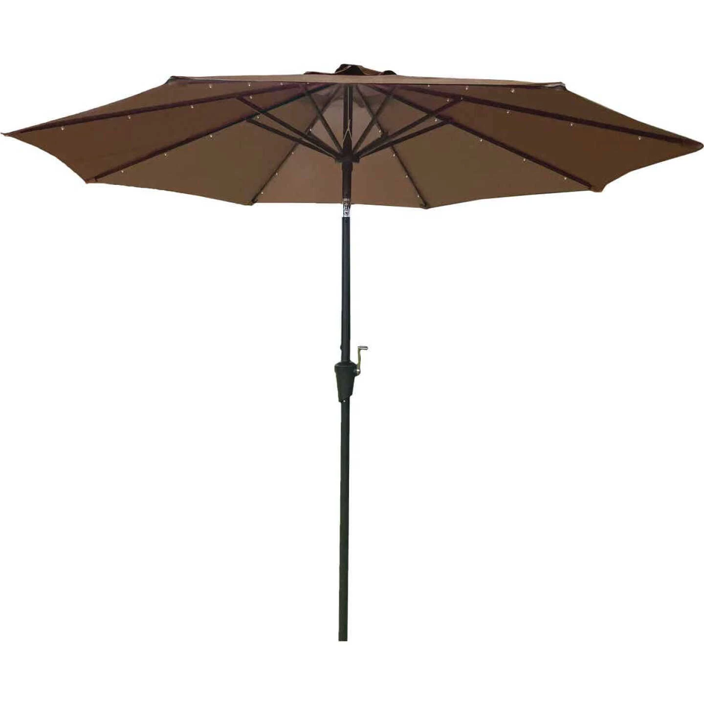 Wholesale 🎉 Outdoor Expressions 9 Ft. Aluminum Tilt/Crank Brown Patio Umbrella With Solar LED Lights 🤩 2 Wholesale 🎉 Outdoor Expressions 9 Ft. Aluminum Tilt/Crank Brown Patio Umbrella With Solar LED Lights 🤩 - Image 2