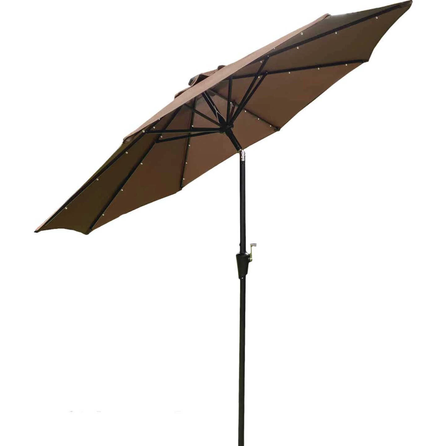 Wholesale 🎉 Outdoor Expressions 9 Ft. Aluminum Tilt/Crank Brown Patio Umbrella With Solar LED Lights 🤩 1 Wholesale 🎉 Outdoor Expressions 9 Ft. Aluminum Tilt/Crank Brown Patio Umbrella With Solar LED Lights 🤩