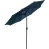 Discount 👏 Outdoor Expressions 9 Ft. Aluminum Tilt/Crank Heather Blue Patio Umbrella With Solar LED Lights ⌛