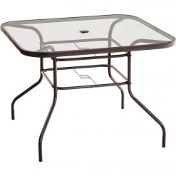 Top 10 👍 Outdoor Expressions Windsor Collection 40 In. Rounded Edge Square Brown Steel Table 👏